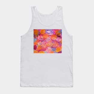 Dream Cloud Series - Orange Fluffy Clouds Tank Top